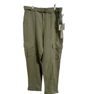 Nicole Miller Vintage Look Olive Green Cargo Pants - NWT - L